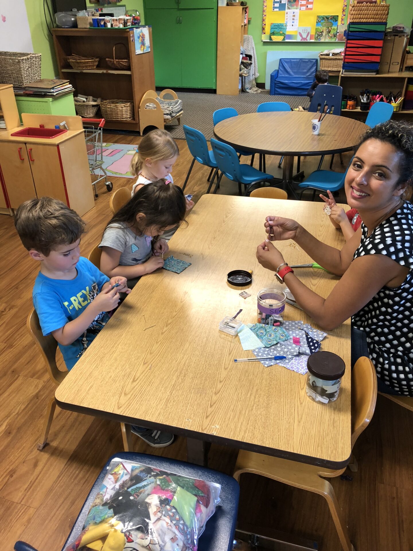 teacher with children